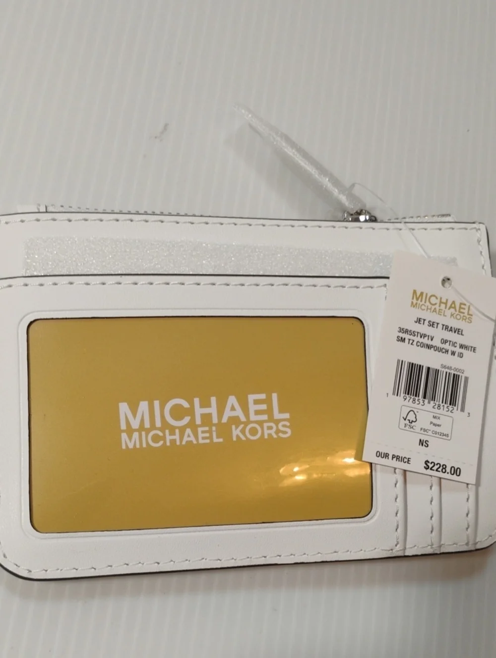 Michael Kors Jet Set Soft White Cardholder Wallet New With Tags Retail $228 - Picture 2 of 4